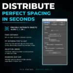 A 3ds Max script tool that help you distribute objcts fast and acurate Space any number of objects evenly along X, Y, or Z, by pivot distance or by real bounding-box gaps. Fixed spacing or fit-between-endpoints, in any order you like.