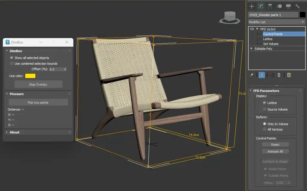 This clever technique uses a guide box and an FFD modifier to perfectly wrap your model to exact dimensions without distorting its organic shape.
