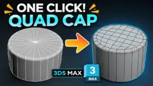 3ds Max Quad Cap: Cap a Cylinder With All Quads Blog post cover